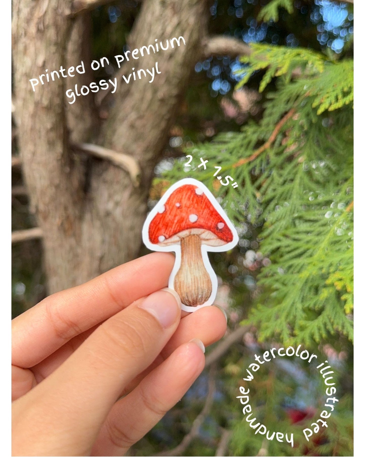 Vinyl sticker - Red mushroom