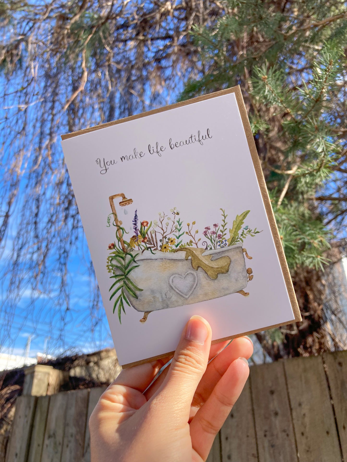 Greeting card - You make life beautiful