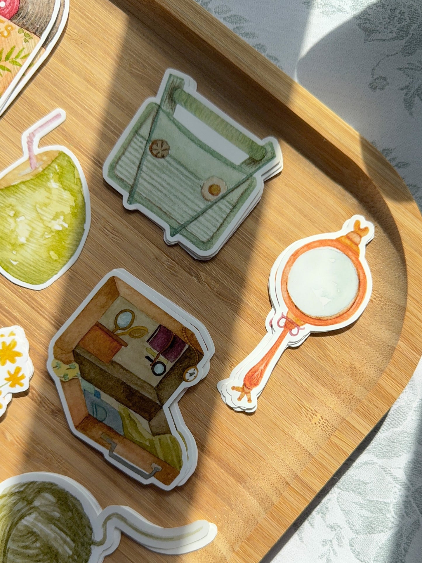 Vinyl Sticker - Spinning wheel blueprint