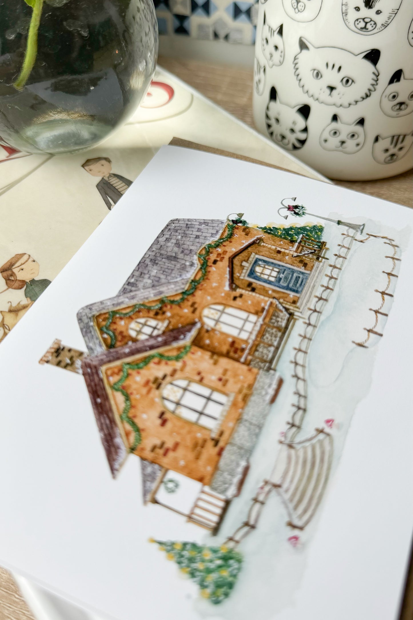 Greeting card - Christmas gingerbread house