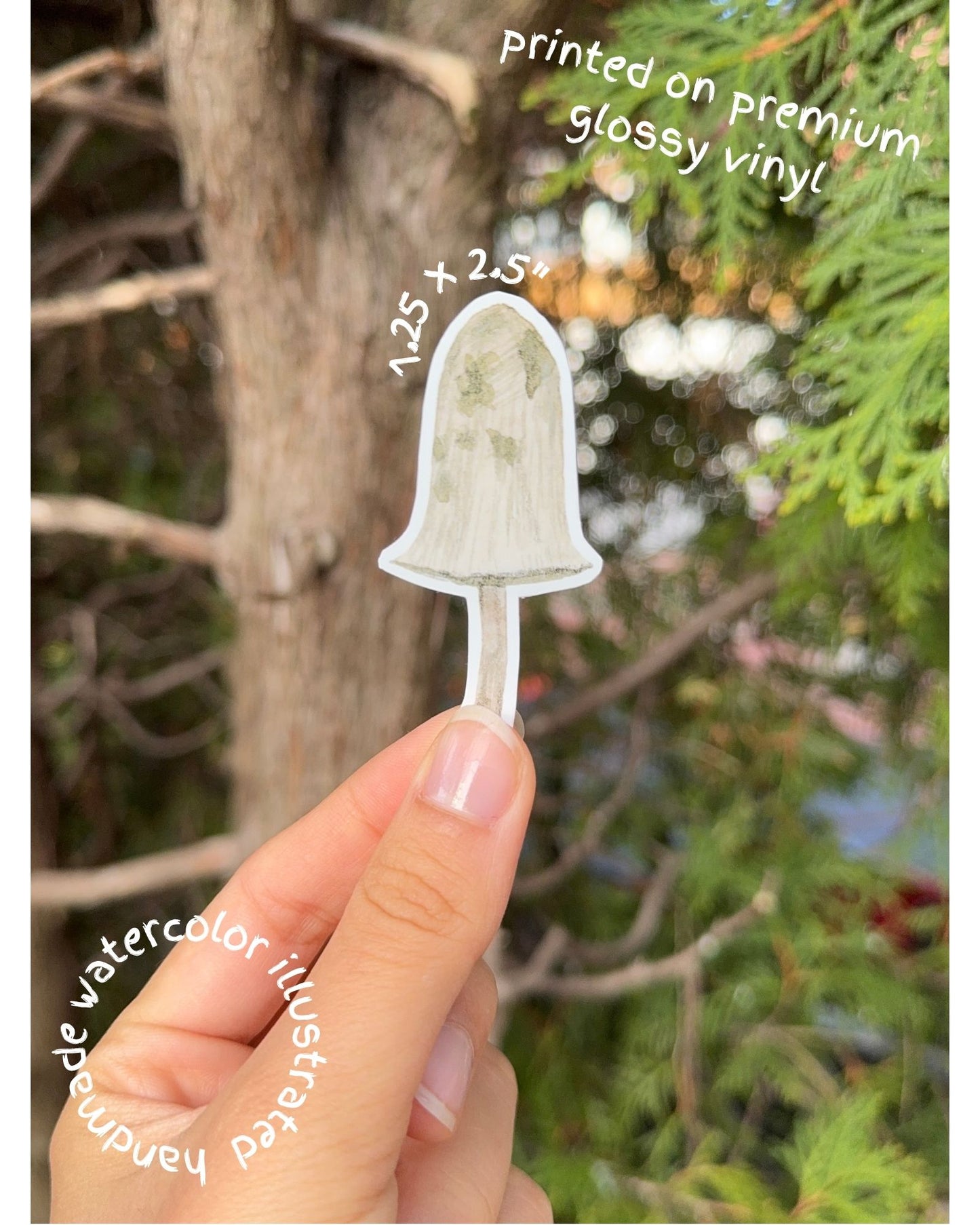 Vinyl sticker - Long mushroom