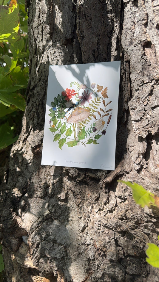 Art print - Down the secret garden