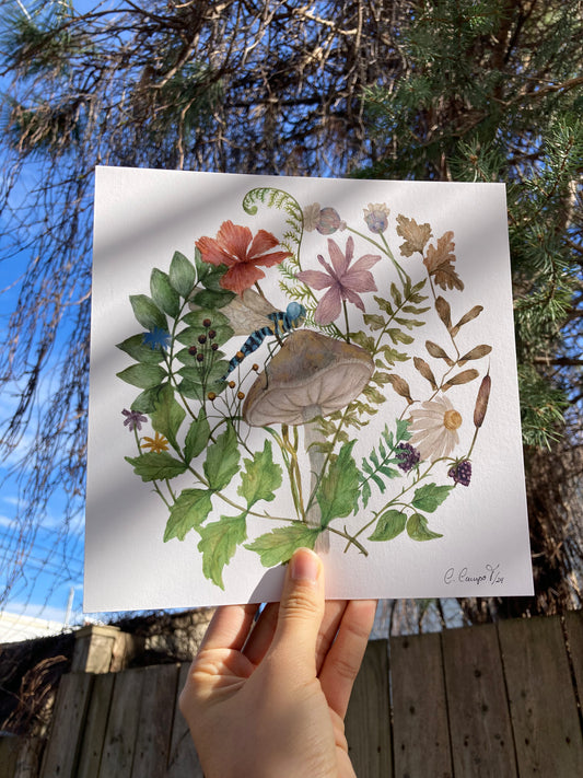 Art print - Down the secret garden
