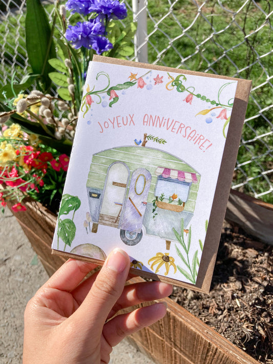 Greeting card - Birthday camper