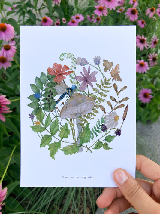 Art print - Down the secret garden