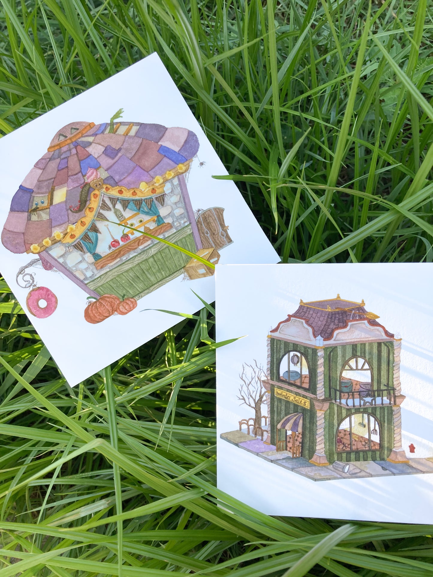 Art print - Halloween houses